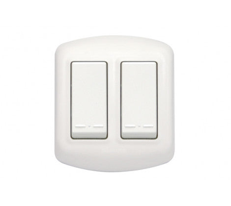 Interruptor doble 9/15 con casquete modus plus Bticino