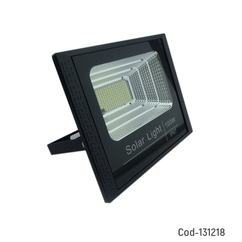Foco Solar De 150 LED, 100 Watt, Con Panel Solar Y Control Remoto.