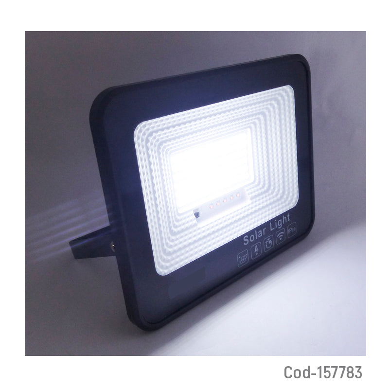 Proyector Solar LED De 200 Watt, 65 LED Con Panel Solar Y Control Remoto