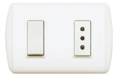 Enchufe+interruptor 9/12 10a Blanco Emb Bticino 1203bn