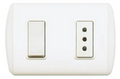 Enchufe+interruptor 9/12 10a Blanco Emb Bticino 1203bn