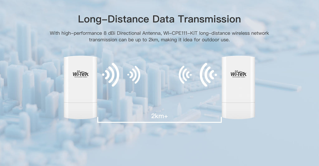 Enlace WIFI CPE 2XFE 802.11b/g/n 2.4Ghz 300Mbps 2Km