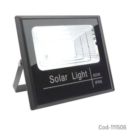 E Proyector Solar 112 LED, 60 watt Luz Fría, Con Control y Panel