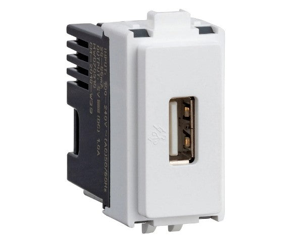 Módulo toma USB 1A 250V Génesis blanco Schneider