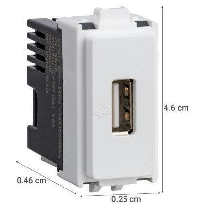 Módulo toma USB 1A 250V Génesis blanco Schneider