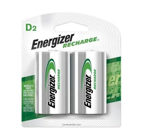 Pila D Recargable Energizer 2500mAh 1,2V 2 Unidades