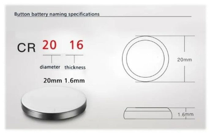 Pilas Cr2016 Cr-2016 Control Reloj Pack 5 Pilas X5 Pack