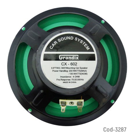 Parlante 6,5” De 200 Watt. CX-602 Grandix  Set X 1 Parlante. En Caja.