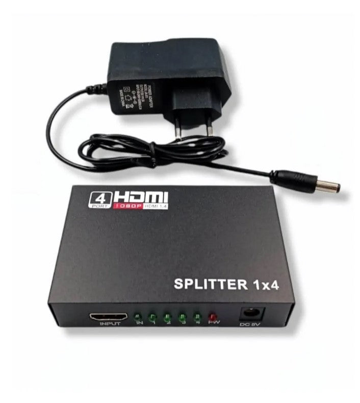 Splitter Hdmi 1x4 Activo 1.4 Full-hd 1080p Soporta 3d