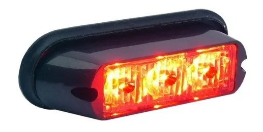 Luz De Freno Para Moto, 3 Led Rojo Strobo 7 Efectos 12/24 V