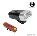 Kit Luces LED Delantera Y Trasera Recargable Para Bicicleta, TQ-605