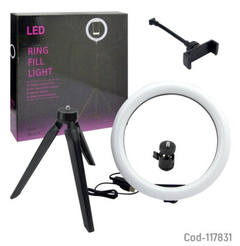 Kit Aro LED 10” + Tripode De Mesa Para Smartphone