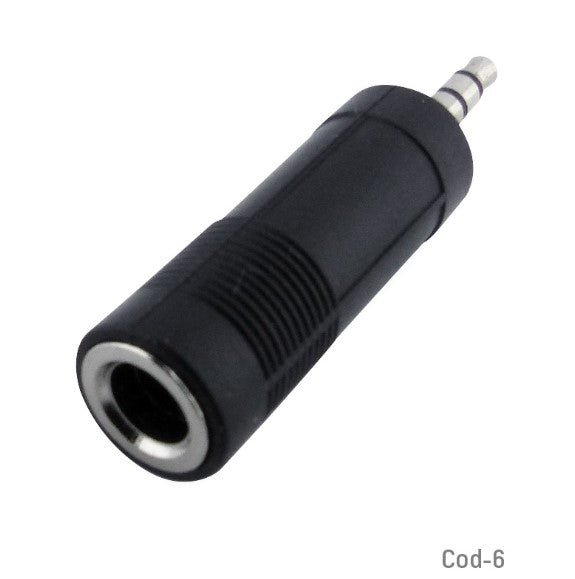Adaptador Plug Entrada De 6,3Mm, Salida 3,5Mm