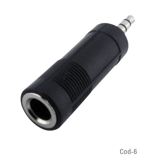 Adaptador Plug Entrada De 6,3Mm, Salida 3,5Mm
