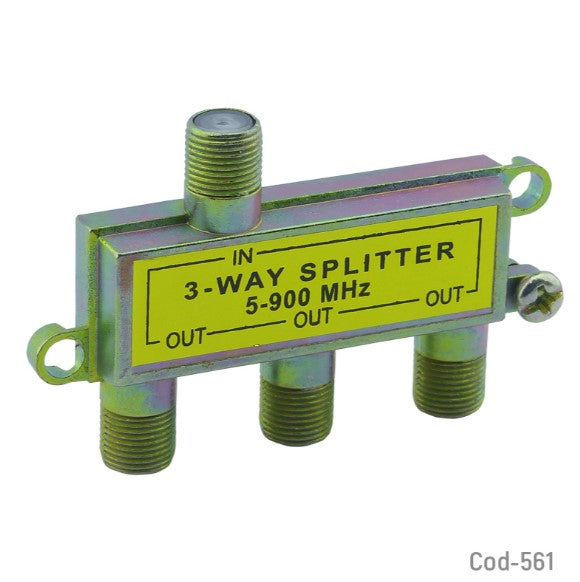 Splitter 1 Entrada X 3 Salida, Dorado Clasico