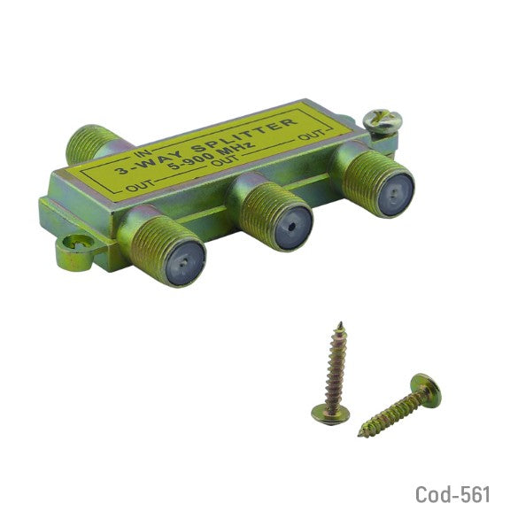 Splitter 1 Entrada X 3 Salida, Dorado Clasico