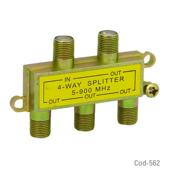 Spliter Metalico, 1 Entrada 4 Salidas