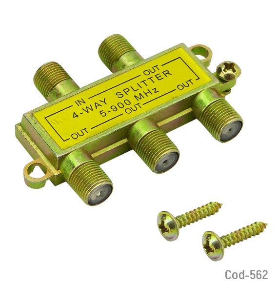 Spliter Metalico, 1 Entrada 4 Salidas