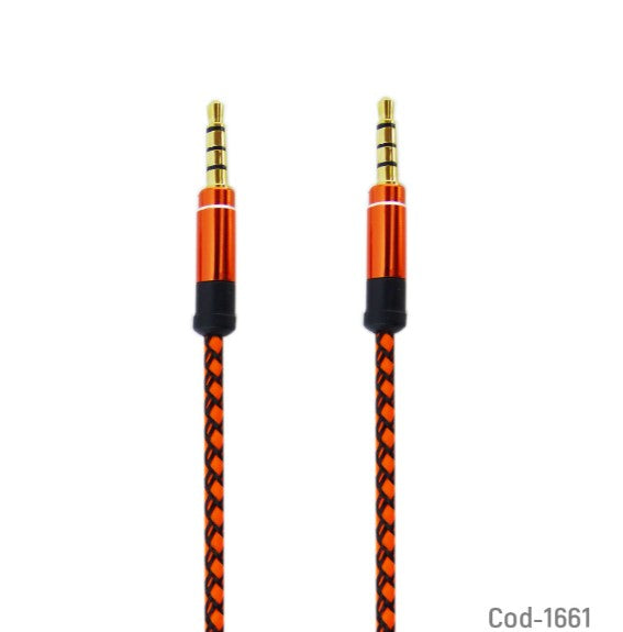 Cable 1X1 Plug 3.5Mm Estereo, 3 Metros, Punta Metalica.
