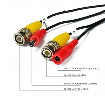 Cable BNC Cámaras de Seguridad 10mts