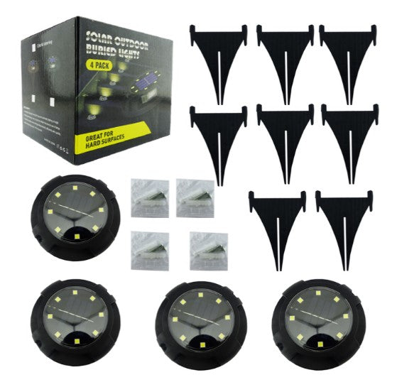 Foco Solar 8 LED + RGB, Redondo.