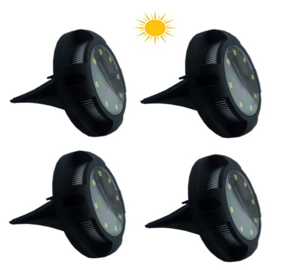 Foco Solar 8 LED + RGB, Redondo.