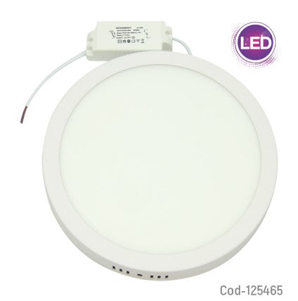 Foco LED Panel 18 Watt, Sobrepuesto, Megabright, Luz Fría