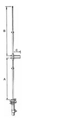 Antena Base Aluminio 136-174 MHZ EIFFEL VHFO-5DB 7DB