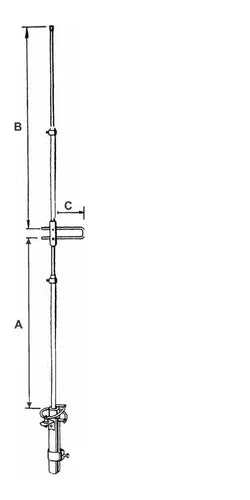 Antena Base Aluminio 136-174 MHZ EIFFEL VHFO-5DB 7DB