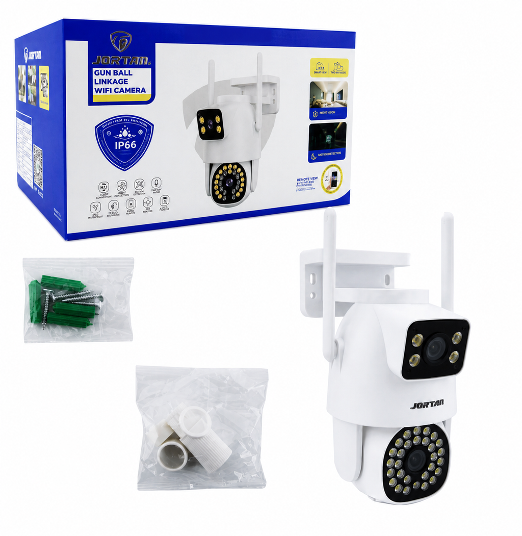 Camara De Vigilancia De Doble Camara IP Wifi-LAN Marca JORTAN