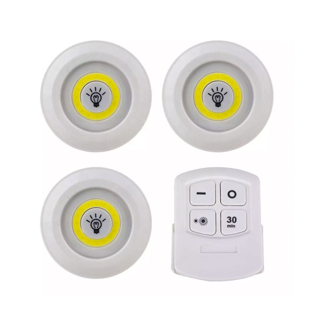 SET 3 LUCES LED CON CONTROL REMOTO