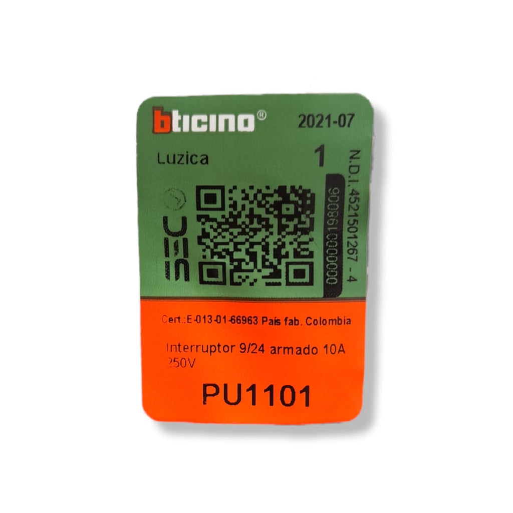 Interruptor  9/24 10a Luzica Bticino Ref Pu1101