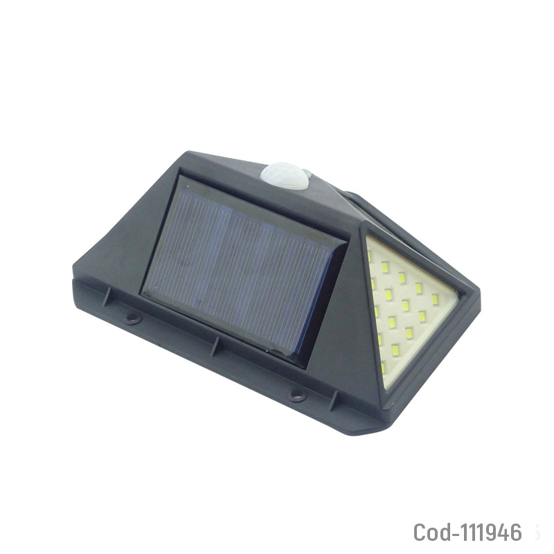Foco Solar 100 LED, Con Sensor, Para Pared