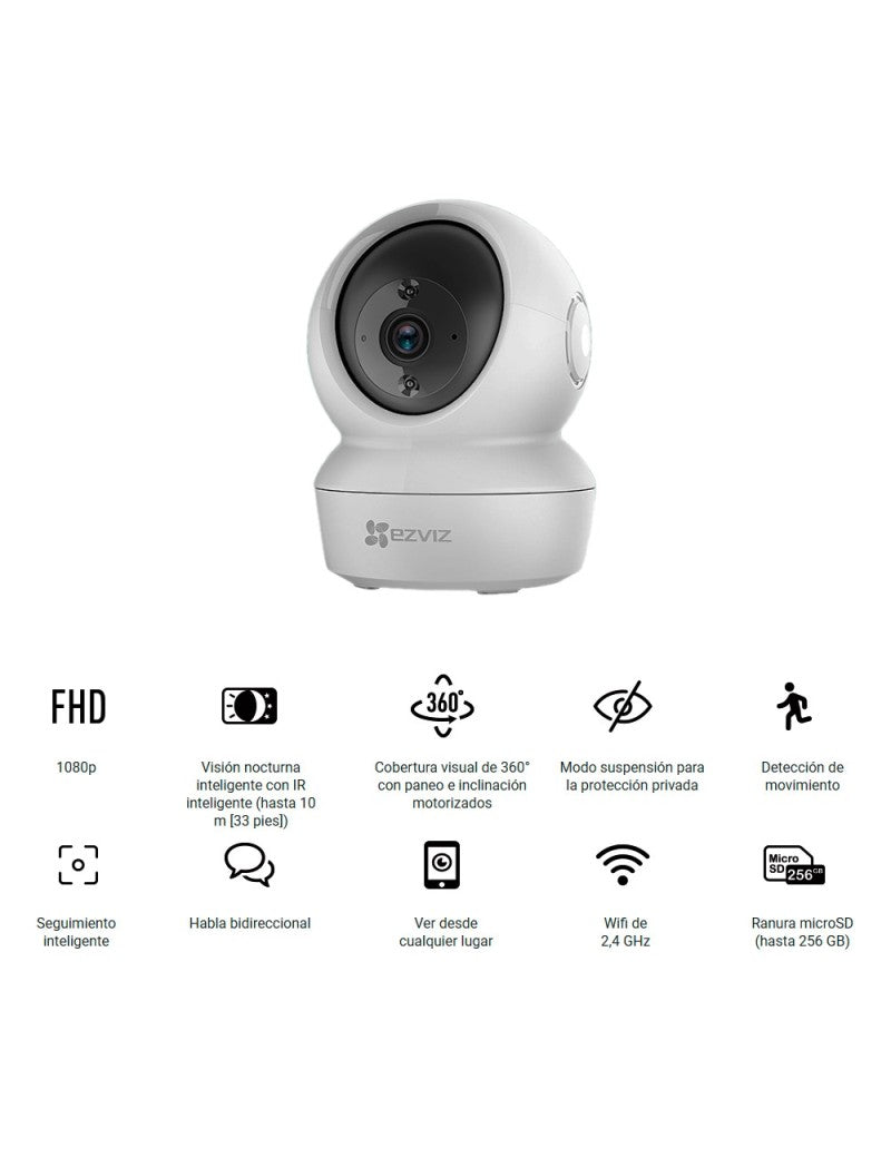Camara Wifi Ezviz 2MP Human Tracking Audio Dual Light Uso Interior