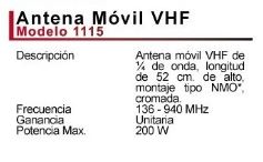 Antena TRAM 1/4 de onda , 136-970 Mhz