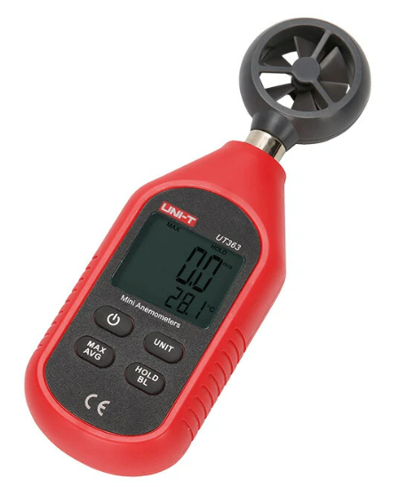 Uni-t Ut363 Mini Pantalla Lcd Anemómetro Digital Velocidad D