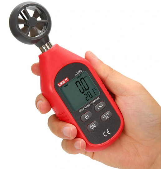 Uni-t Ut363 Mini Pantalla Lcd Anemómetro Digital Velocidad D